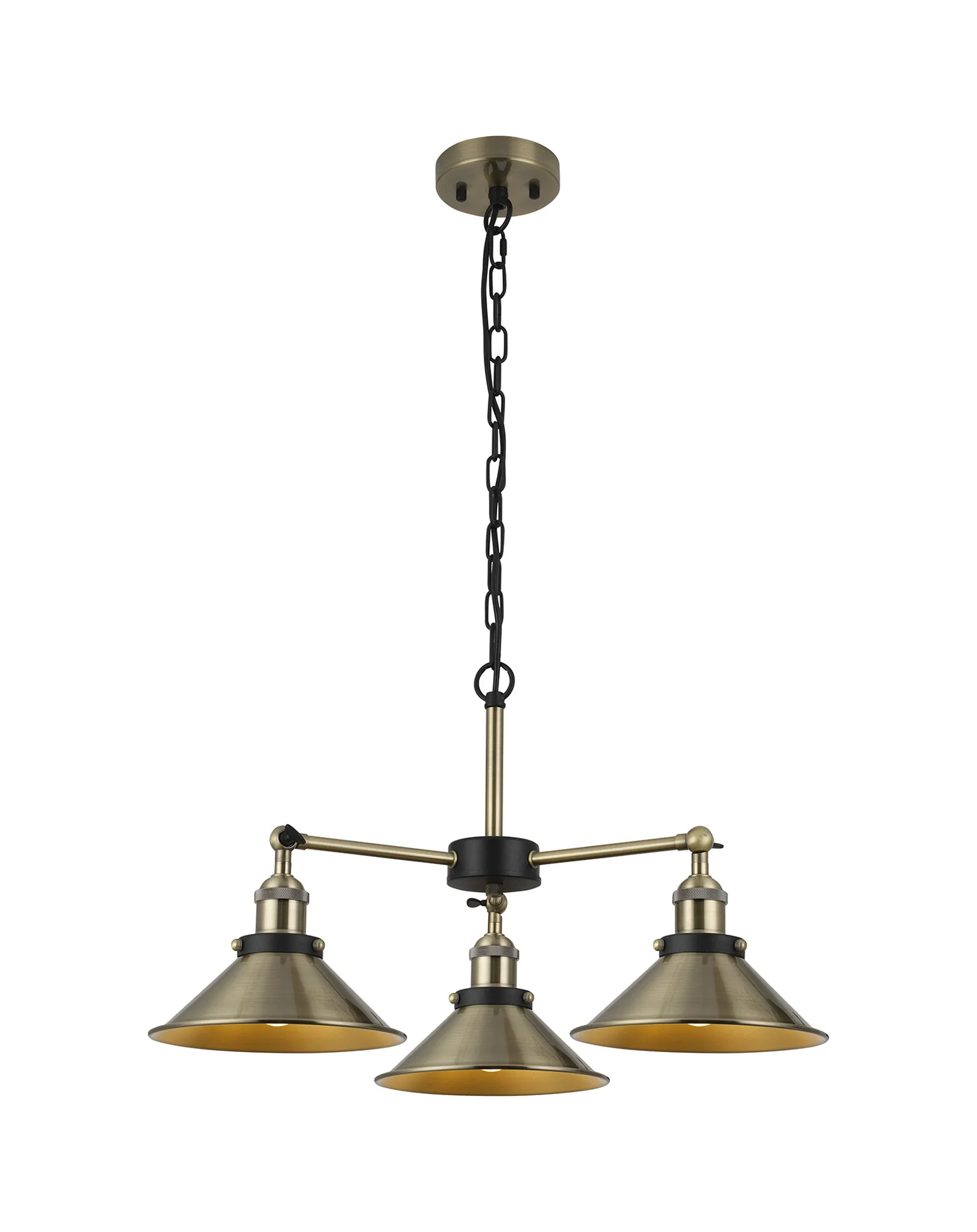 Damien-Antique Brass Ceiling Lights Deco Multi Arm Fittings